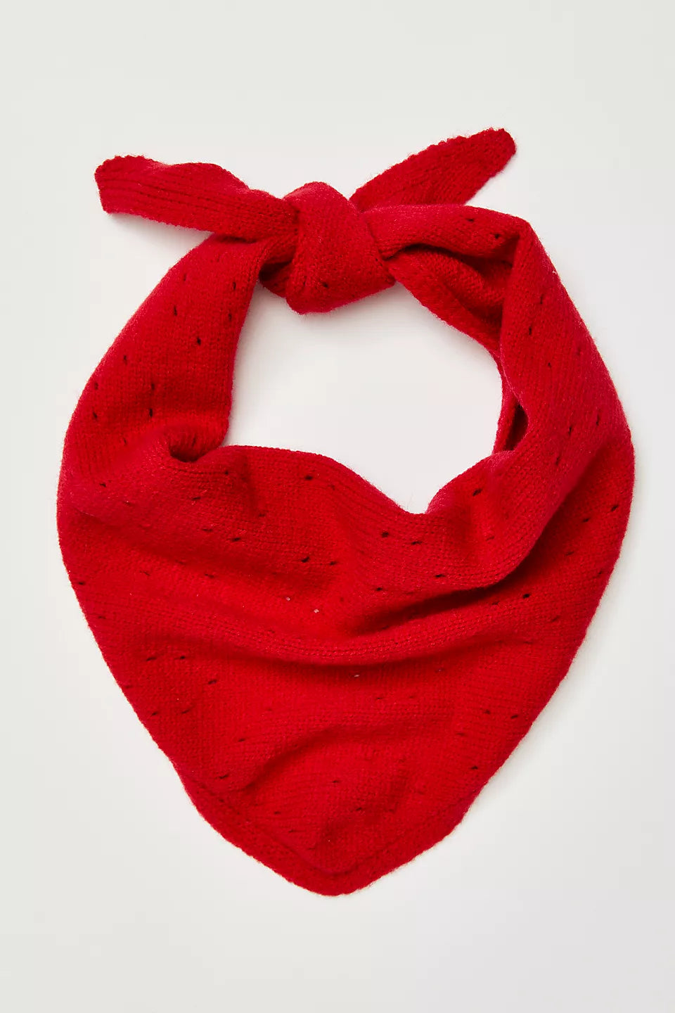 FREE PEOPLE ESSENTIAL TRIANGLE SCARF RED