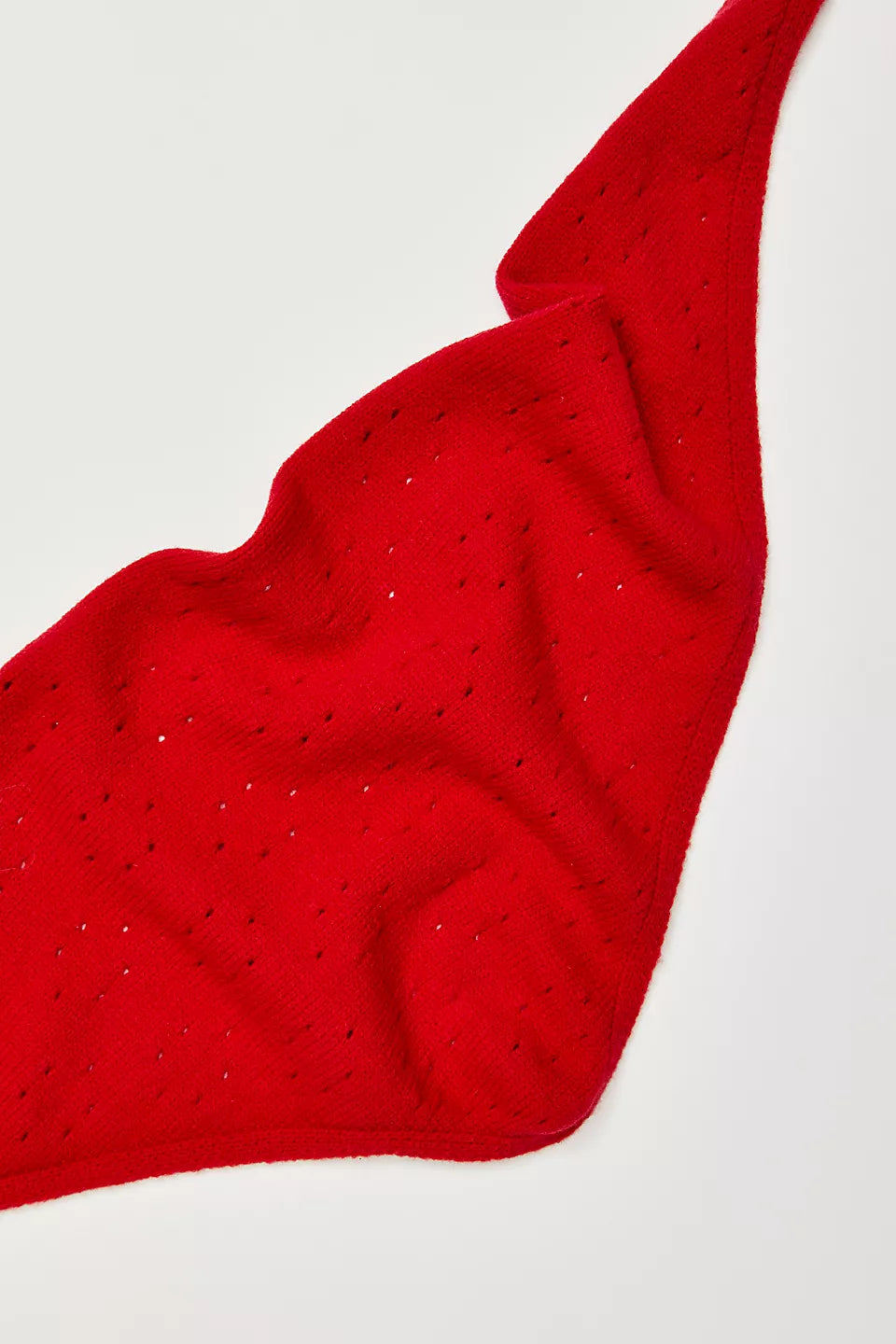 FREE PEOPLE ESSENTIAL TRIANGLE SCARF RED