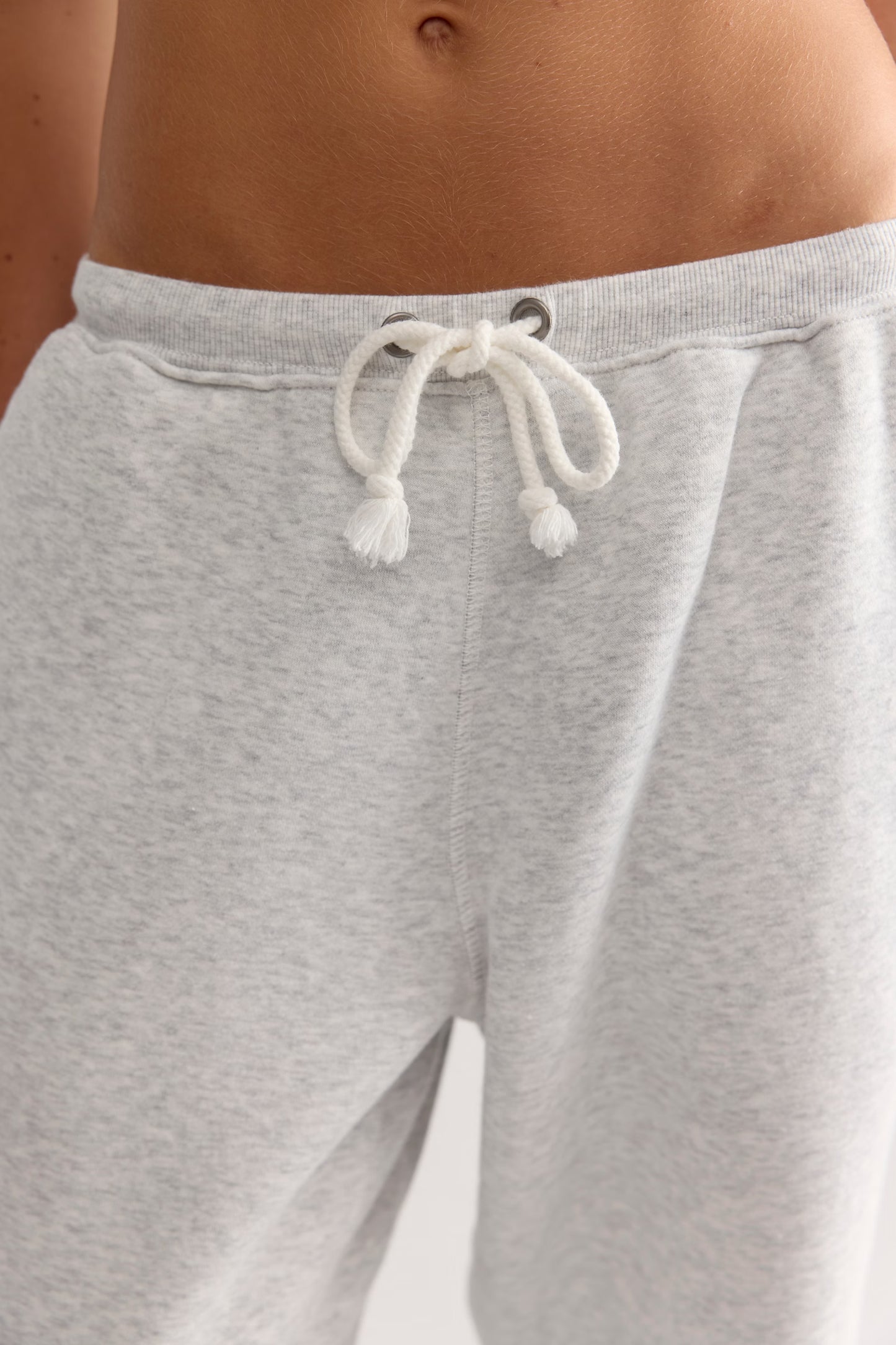 FREE PEOPLE FINAL CALL JOGGER WHITE HEATHER GREY