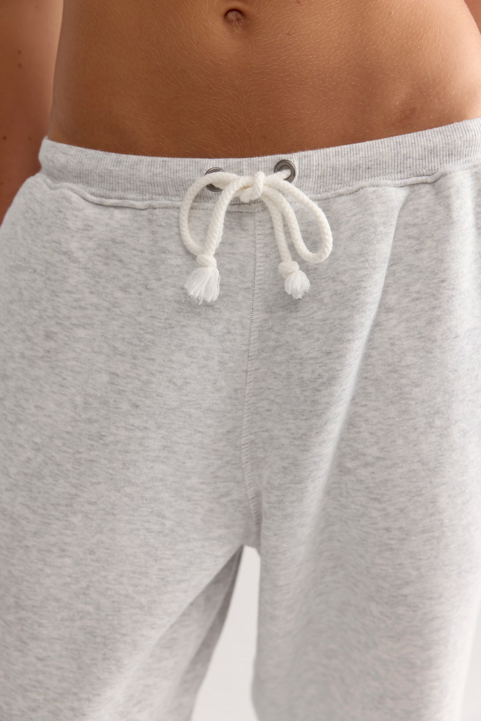 FREE PEOPLE FINAL CALL JOGGER WHITE HEATHER GREY