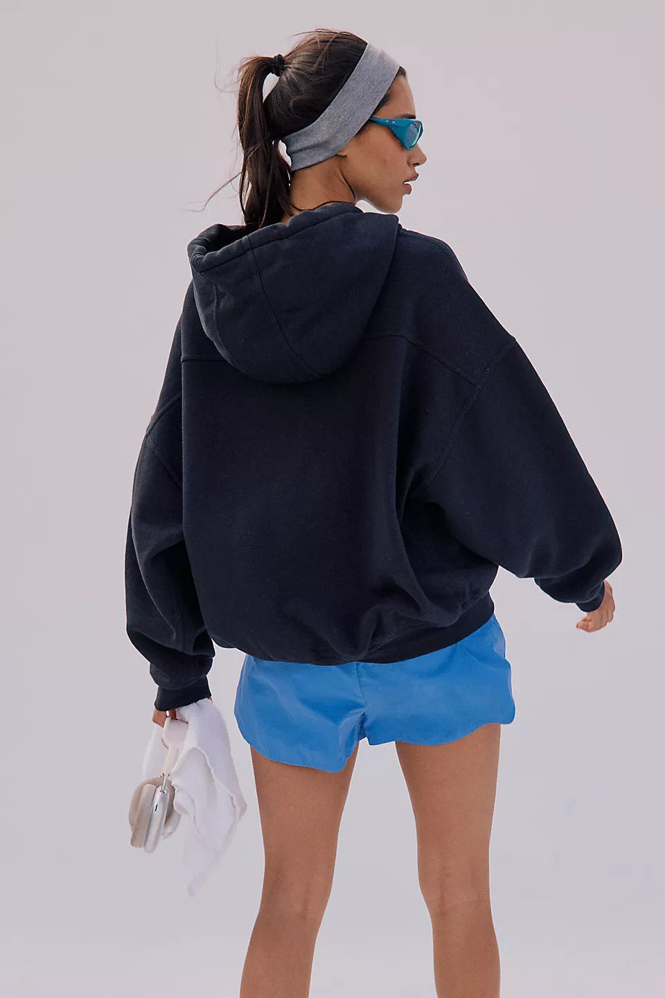 FREE PEOPLE FINAL CALL ZIP UP BLACK