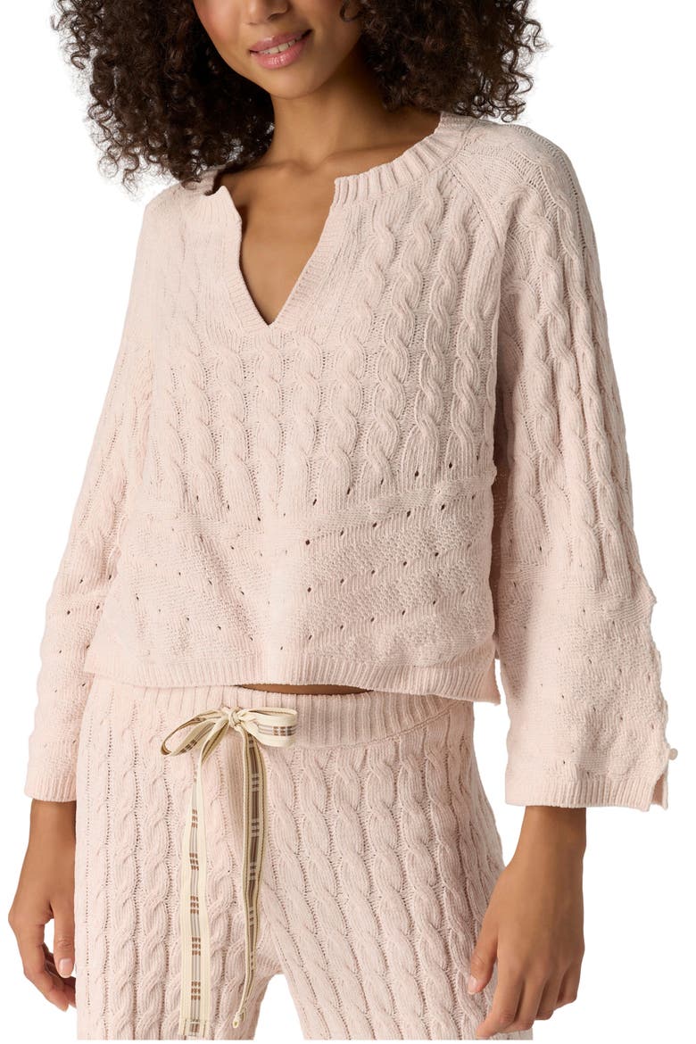 FREE PEOPLE FIRESIDE CRUSH PULLOVER NEUTRAL COMBO