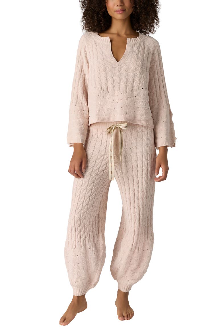 FREE PEOPLE FIRESIDE CRUSH PULLOVER NEUTRAL COMBO