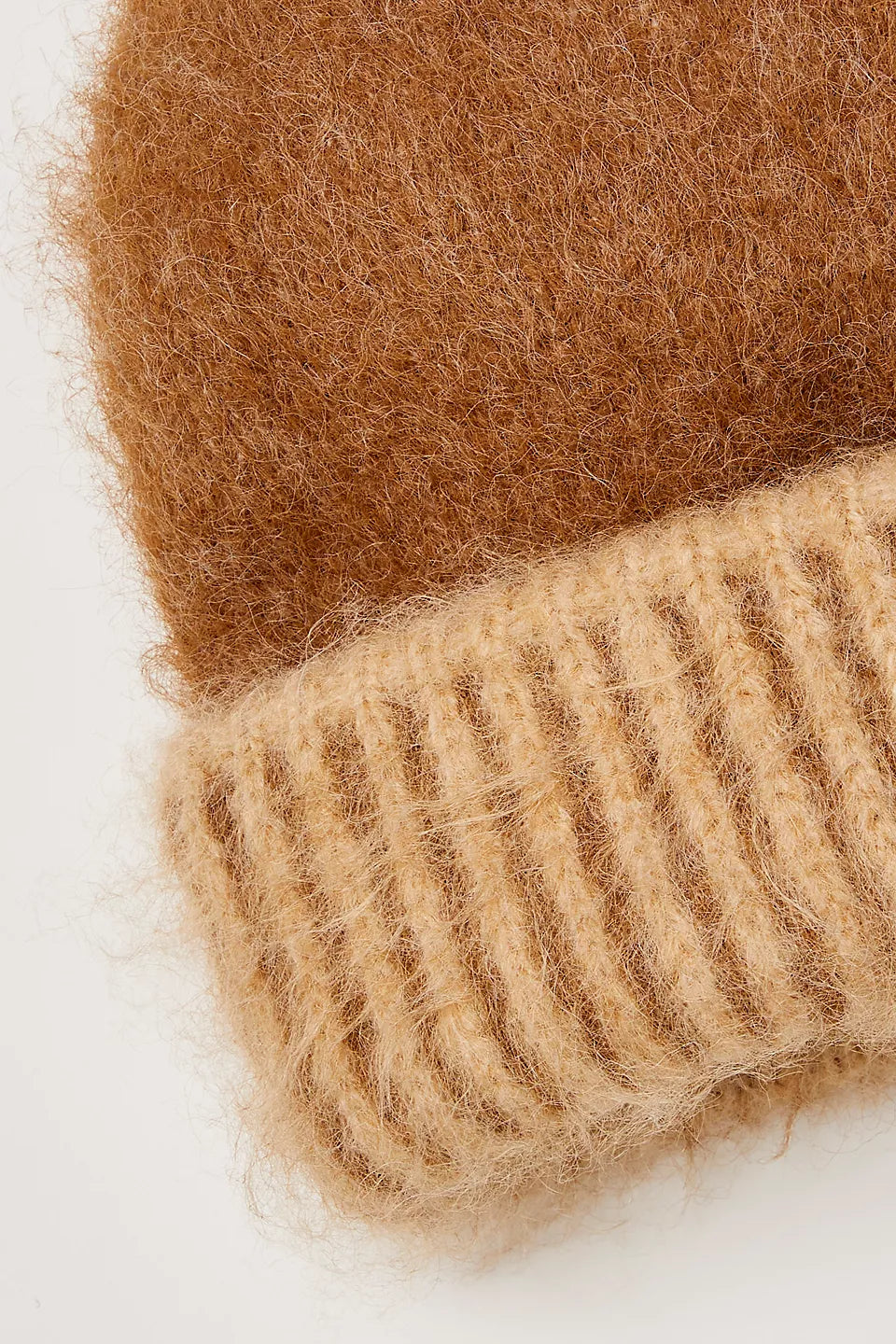 FREE PEOPLE FOREVER FUZZY BEANIE COFFEE