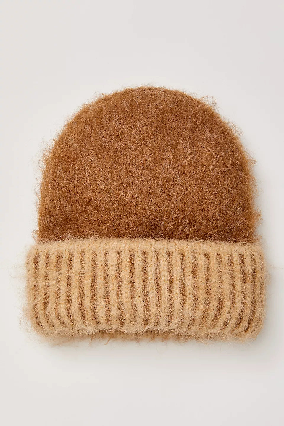 FREE PEOPLE FOREVER FUZZY BEANIE COFFEE