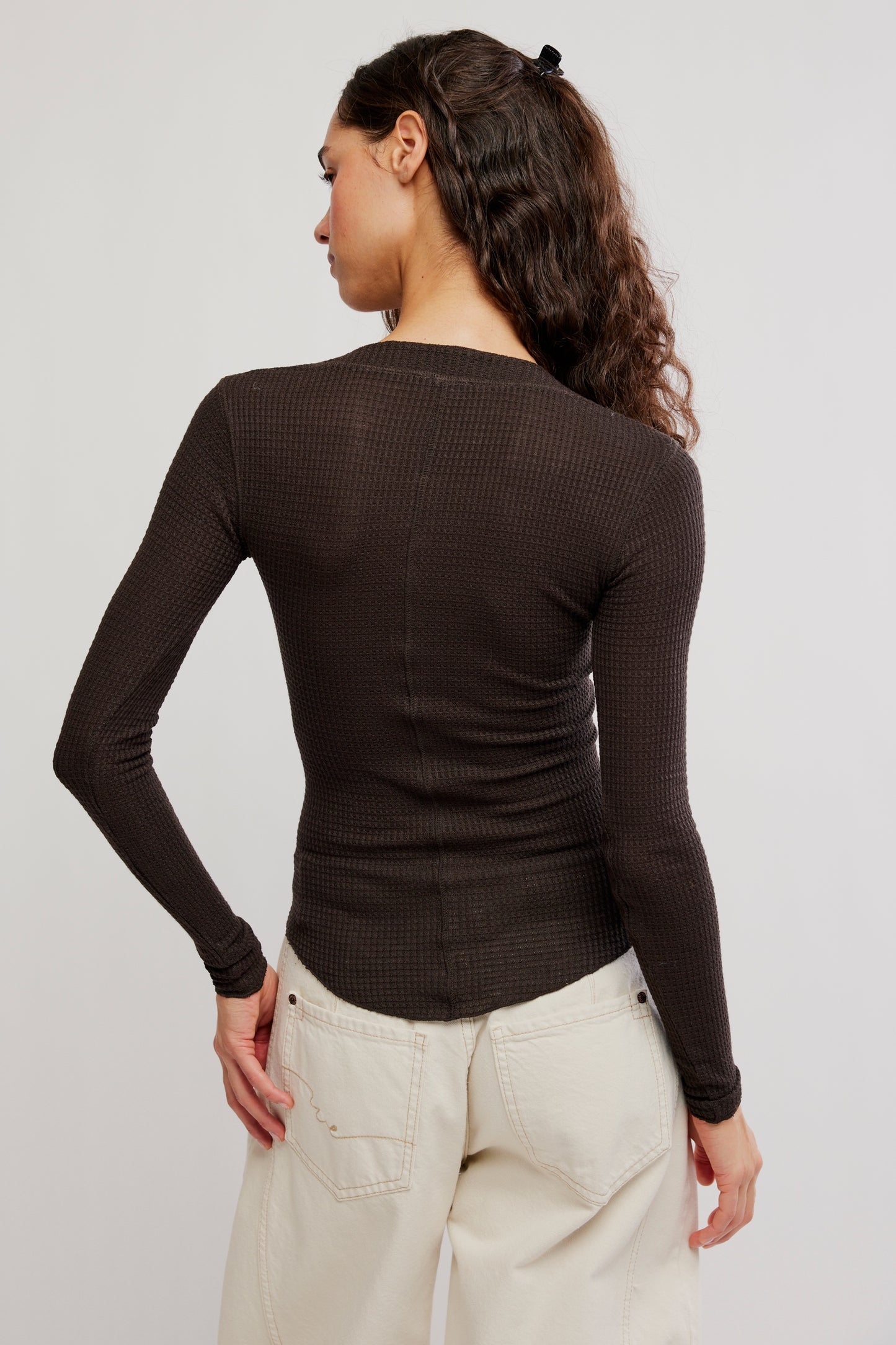 FREE PEOPLE GOING PLACES CARDI DEEP FUDGE