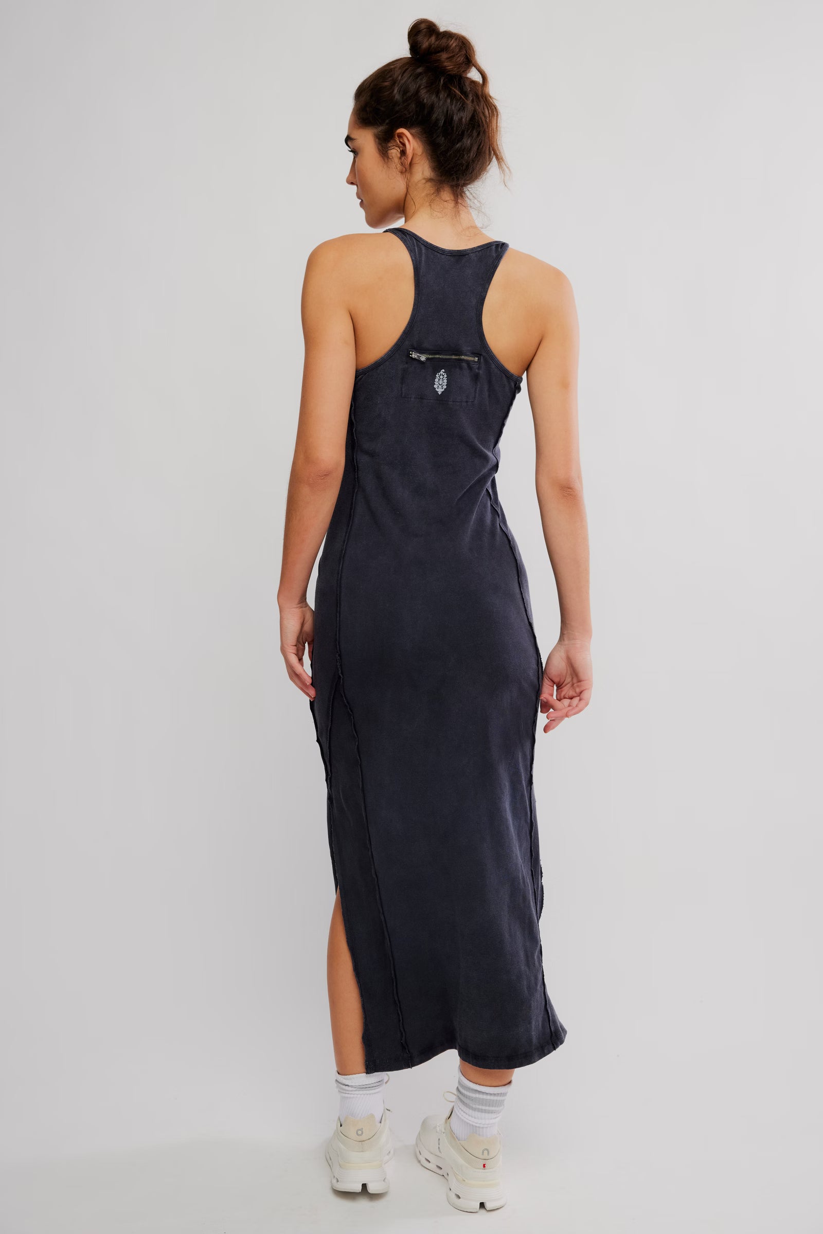 FREE PEOPLE HOT SHOT SURF DRESS BLACK