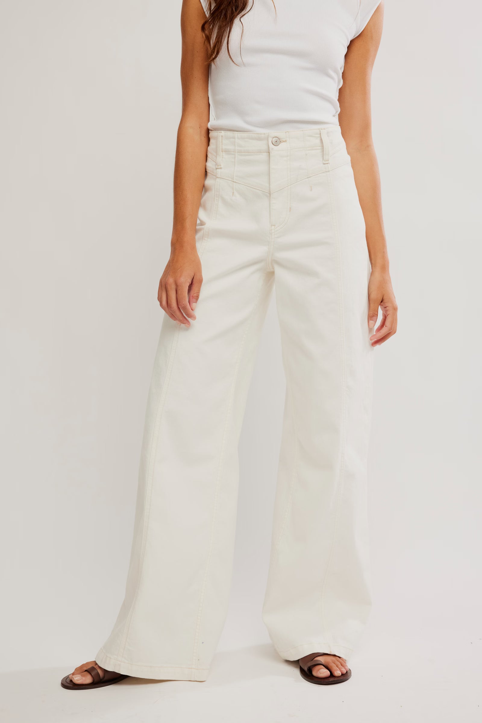 FREE PEOPLE LIBRE WIDE LEG JEANS ISLAND LIGHTS