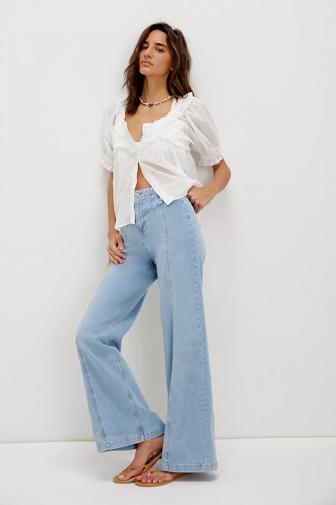 FREE PEOPLE LIBRE WIDE LEG JEANS PALERMO