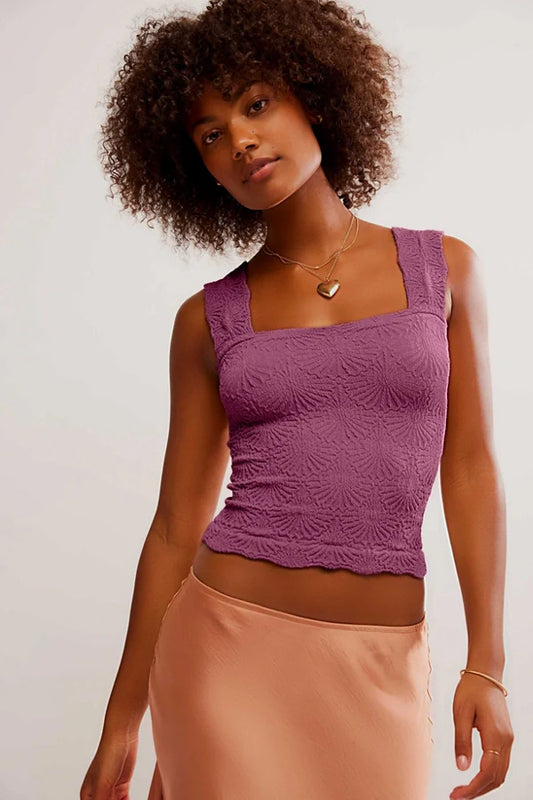 FREE PEOPLE LOVE LETTER CAMI DREAMY MULBERRY