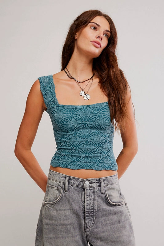 FREE PEOPLE LOVE LETTER CAMI STILL SEA