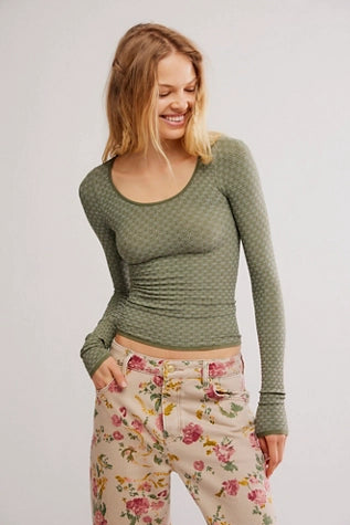 FREE PEOPLE LOVE LETTER LONG SLEEVE ADVENTURER