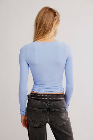 FREE PEOPLE LOVE LETTER LONG SLEEVE DAWN BREEZE