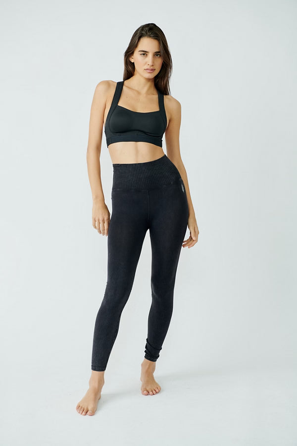 FREE PEOPLE MOVEMENT GOOD KARMA LEGGING WASHED BLACK