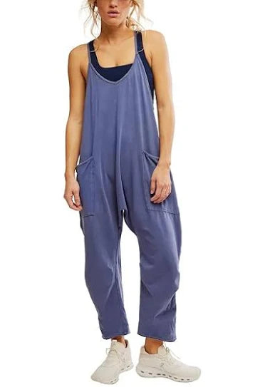 FREE PEOPLE MOVEMENT HOT SHOT ONESIE BLUE INDIGO