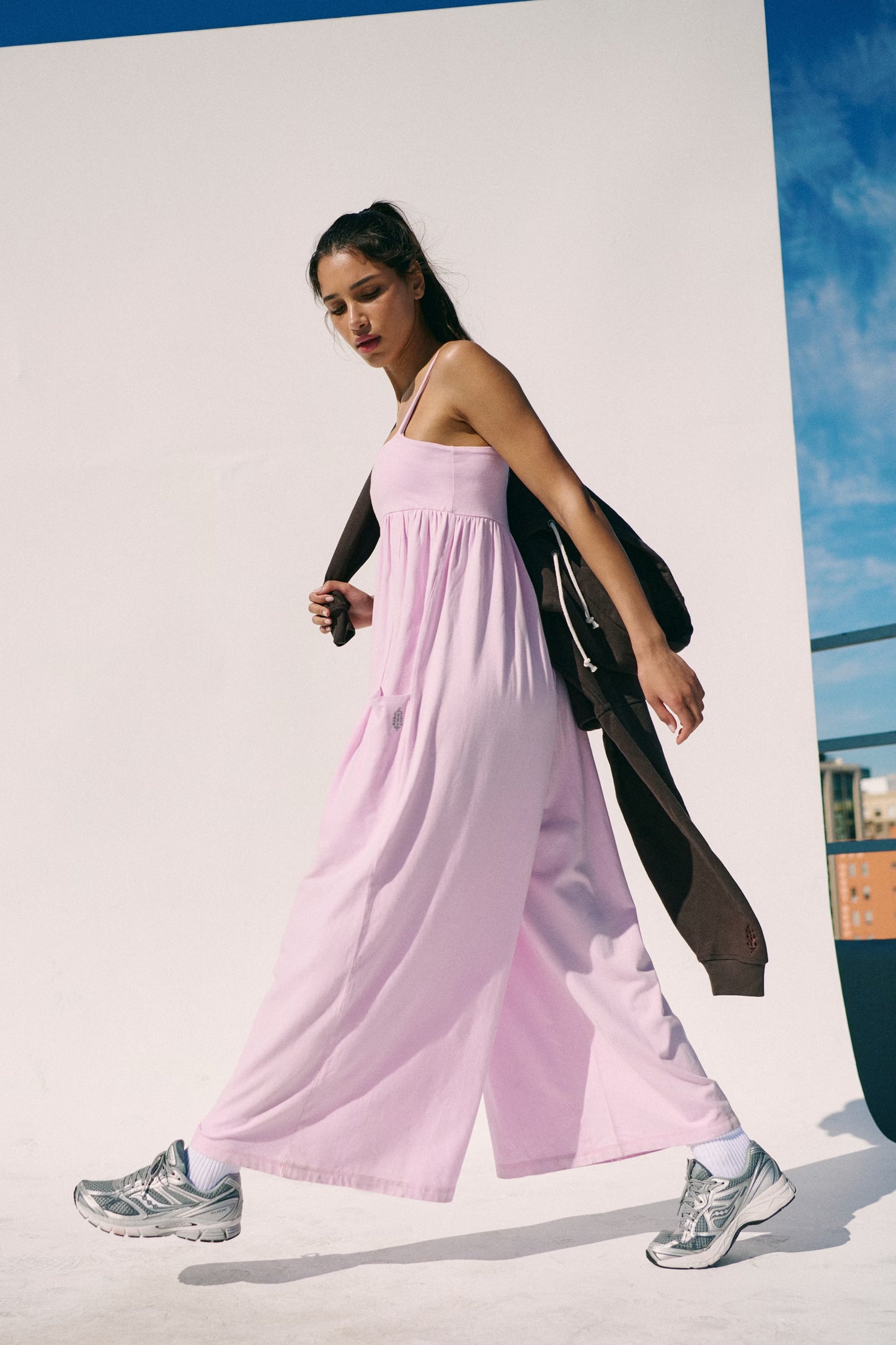 FREE PEOPLE MOVEMENT HOT SHOT STRAPPY ONESIE ULTRA VIOLET