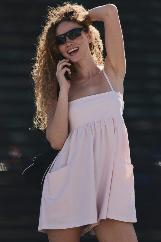 FREE PEOPLE MOVEMENT HOT SHOT STRAPPY ROMPER BLOOM