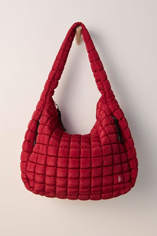 FREE PEOPLE MOVEMENT QUILTED CARRY ALL BRICK