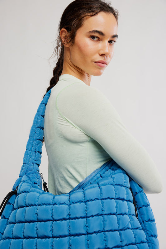 FREE PEOPLE MOVEMENT QUILTED CARRY ALL DEEP TEAL