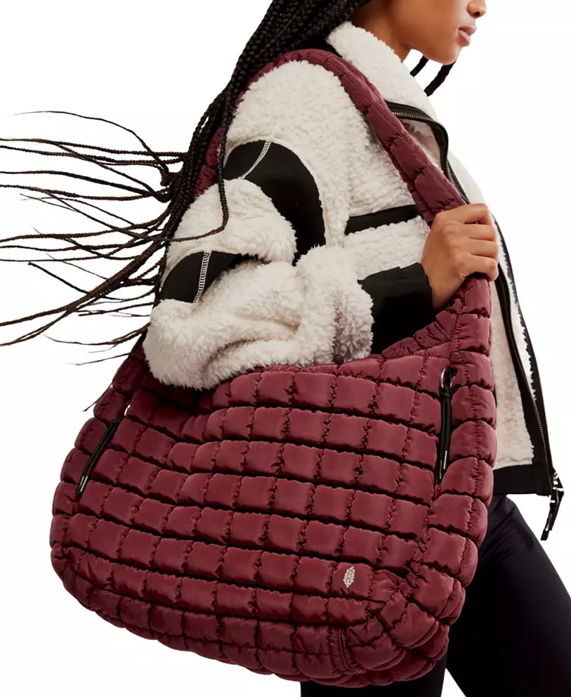 FREE PEOPLE MOVEMENT QUILTED CARRY ALL MULBERRY