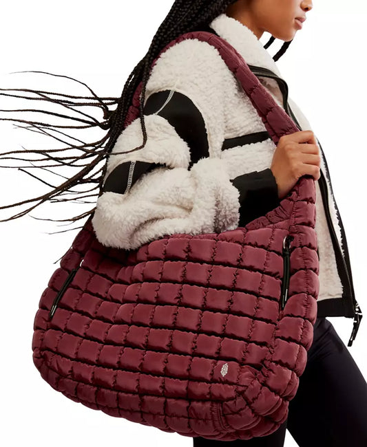 FREE PEOPLE MOVEMENT QUILTED CARRY ALL MULBERRY