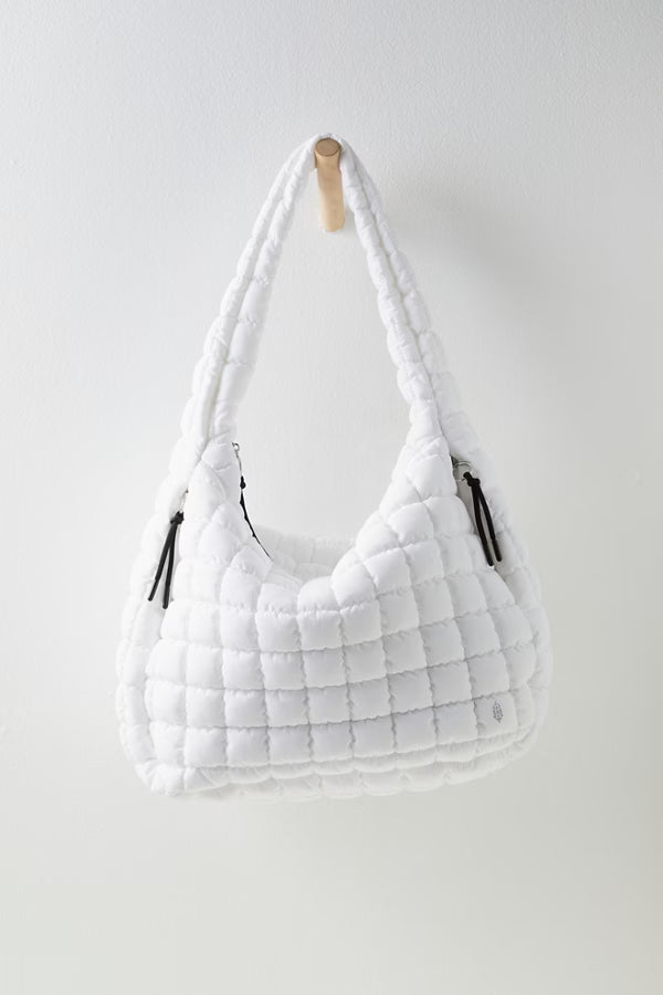 FREE PEOPLE MOVEMENT QUILTED CARRY ALL OPTIC WHITE