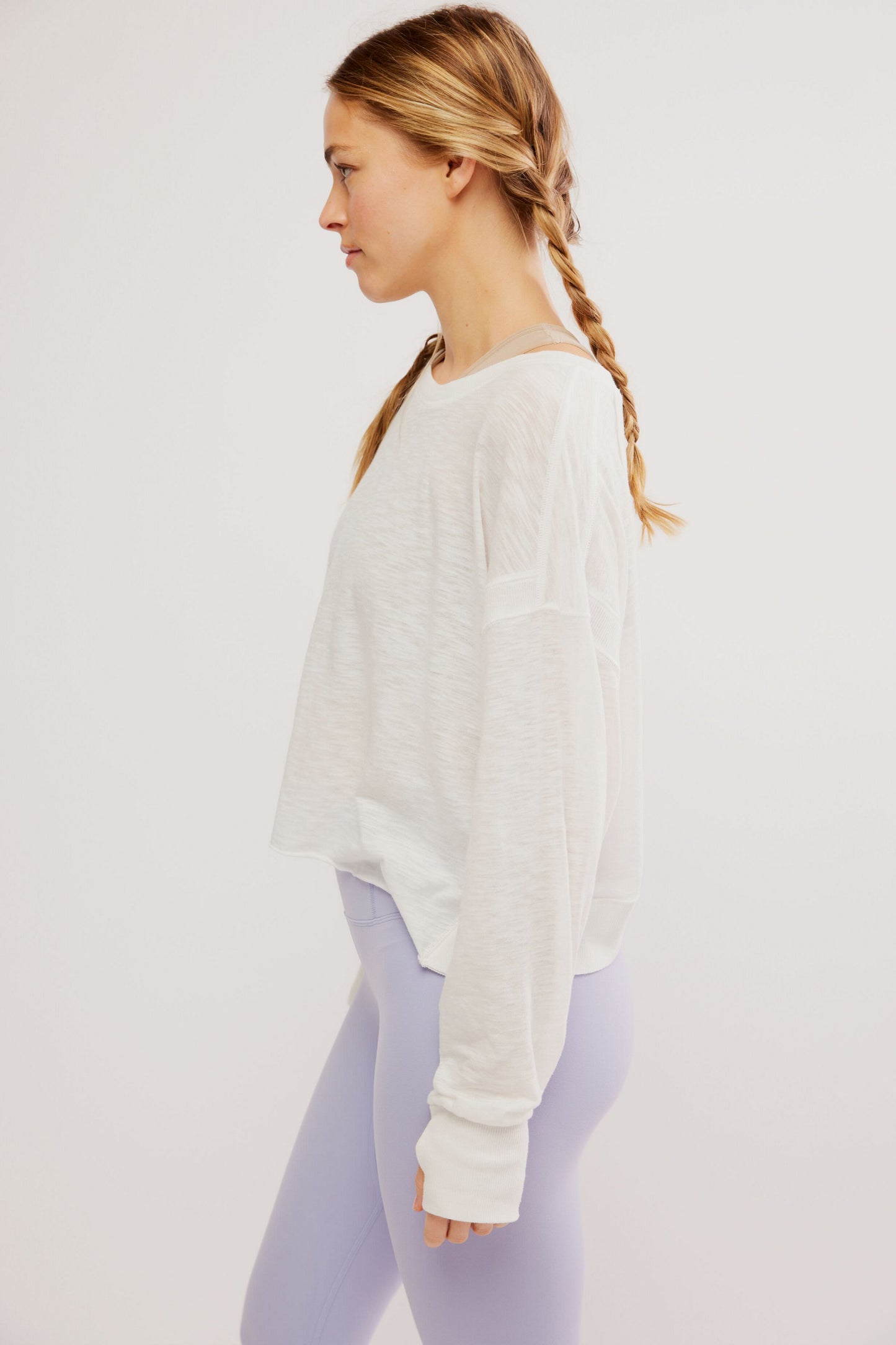 FREE PEOPLE MY TIME LAYER LONG SLEEVE WHITE