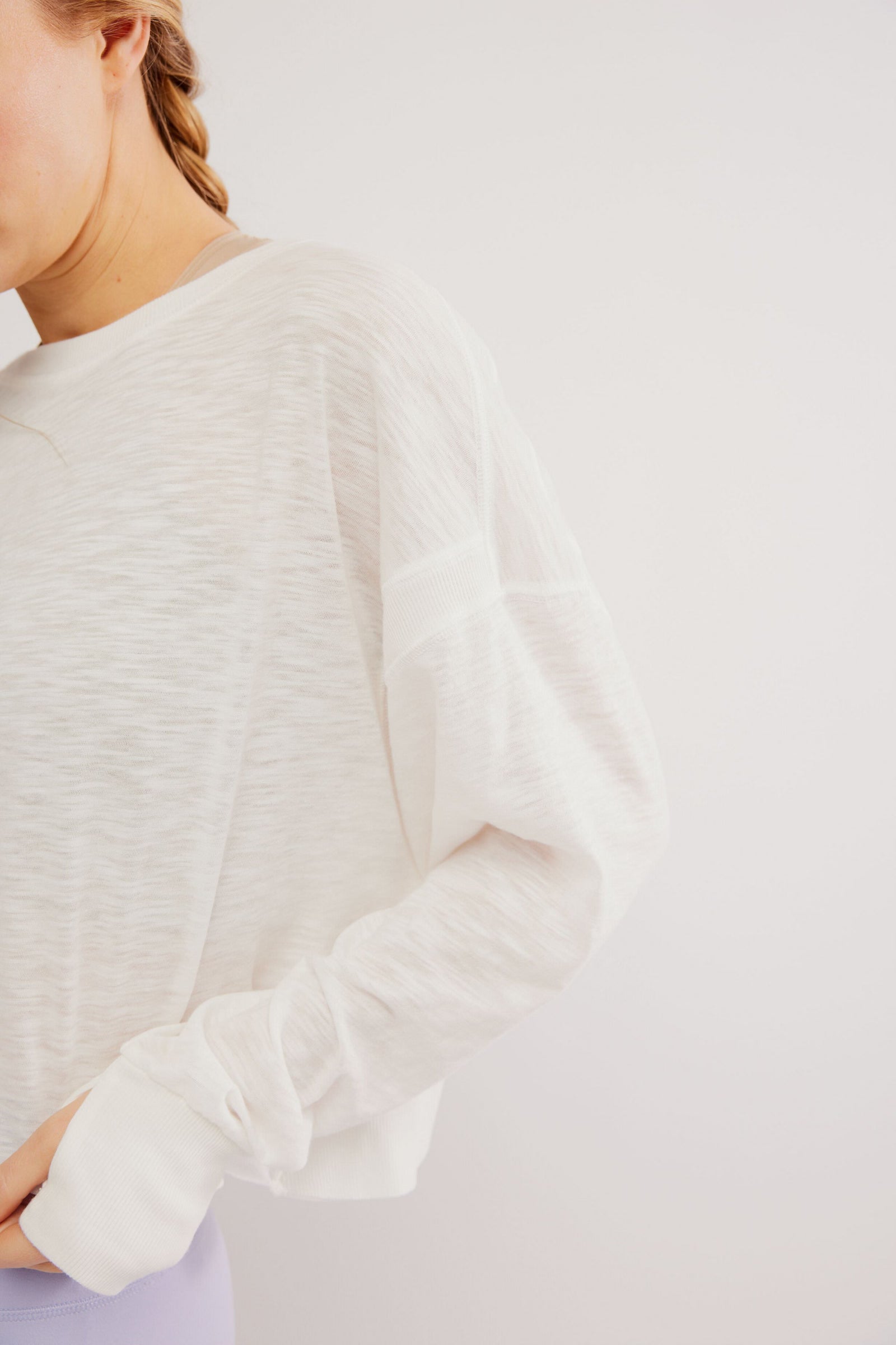 FREE PEOPLE MY TIME LAYER LONG SLEEVE WHITE