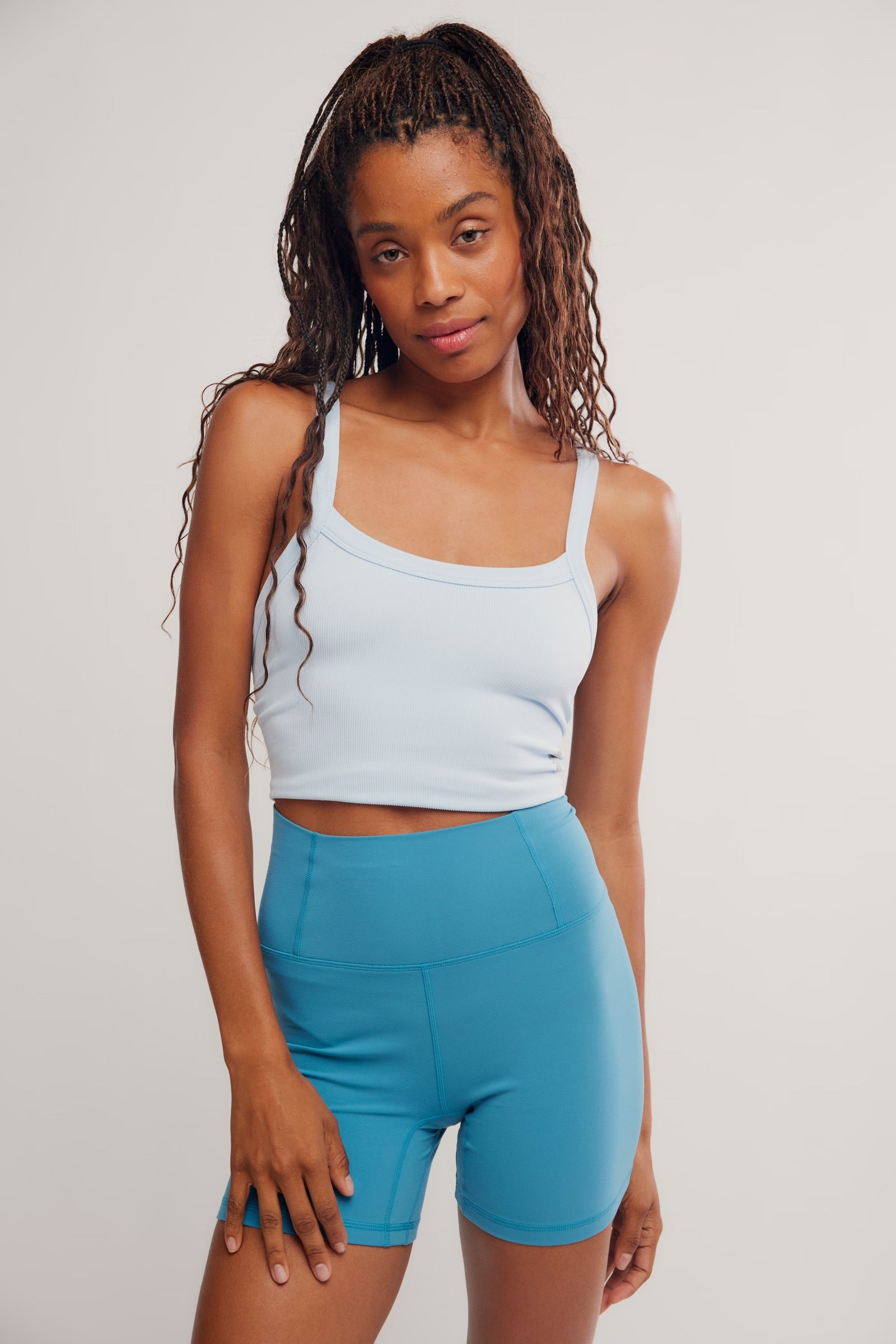 FREE PEOPLE NEVER BETTER BIKE SHORT CELESTIAL BLUE
