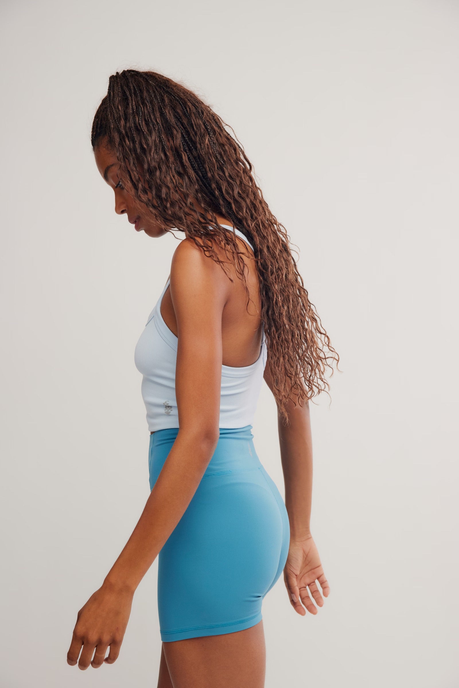 FREE PEOPLE NEVER BETTER BIKE SHORT CELESTIAL BLUE