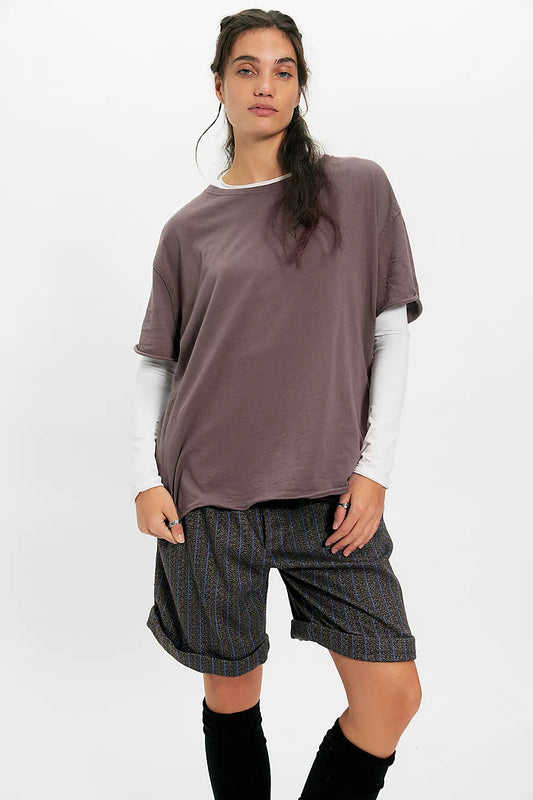 FREE PEOPLE NINA TEE DOUBLE ESPRESSO