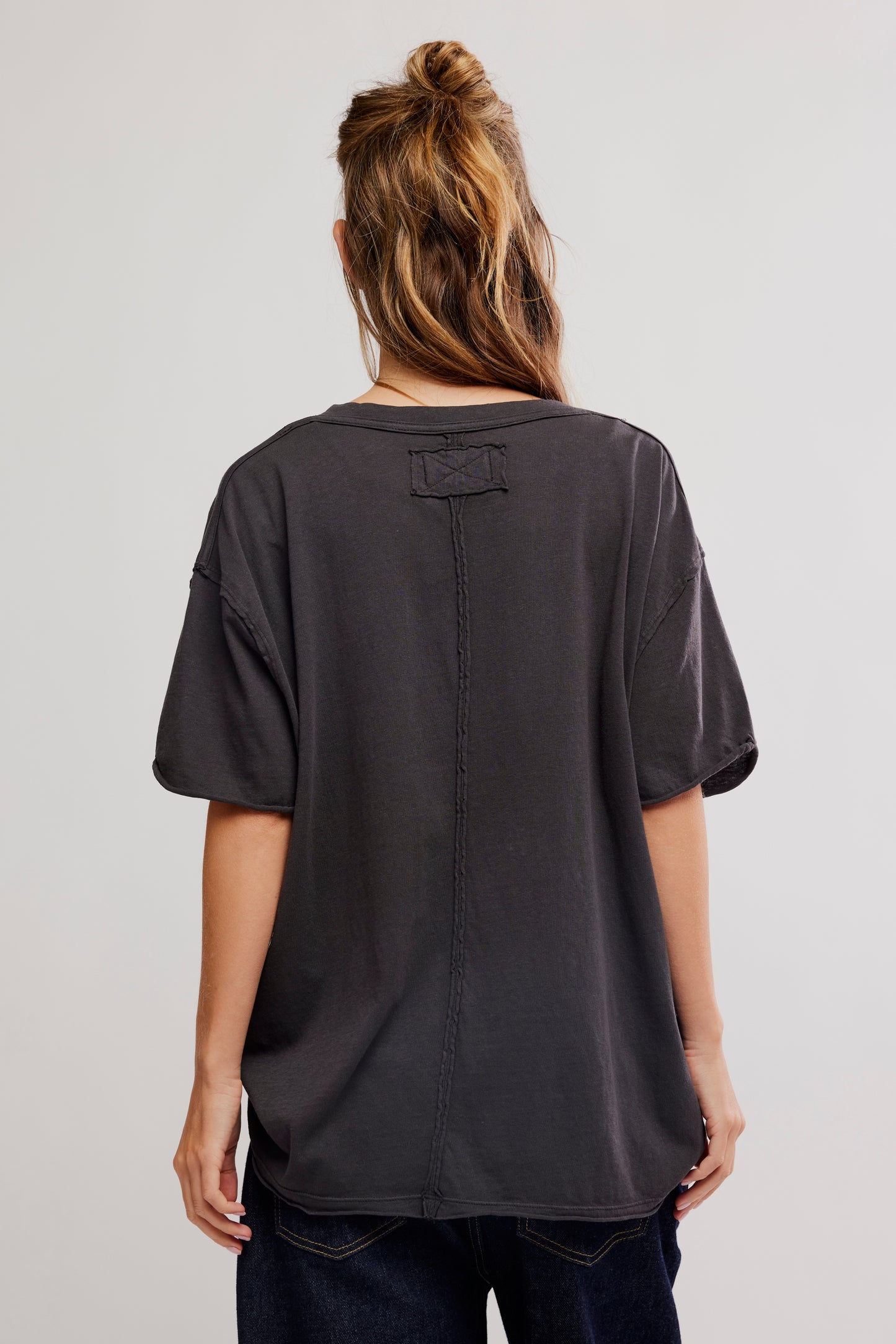 FREE PEOPLE NINA V TEE BLACK