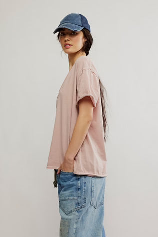 FREE PEOPLE NINA V TEE CASHMERE