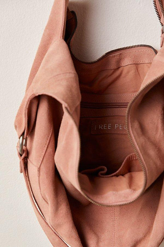 FREE PEOPLE ROMA SUEDE TOTE BAG CANDIES (ROSE)