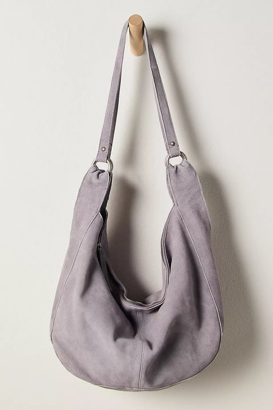 FREE PEOPLE ROMA SUEDE TOTE BAG LILAC DUSK