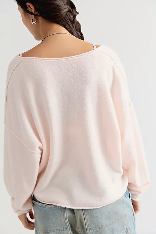 FREE PEOPLE SEE ME V-NECK PULLOVER BALLET SLIPPER 2