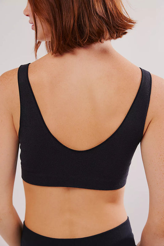 FREE PEOPLE SOFTEST SCOOP BRALETTE BLACK