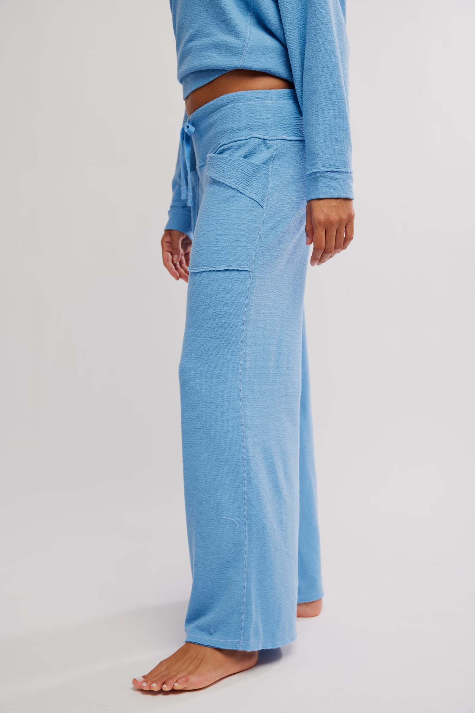FREE PEOPLE STAYCATION LOUNGE PANT BLISSFUL BLUE