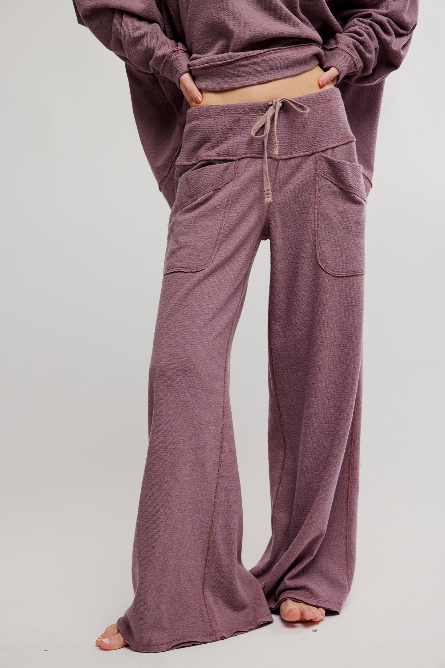 FREE PEOPLE STAYCATION LOUNGE PANT ELDERBERRY TEA