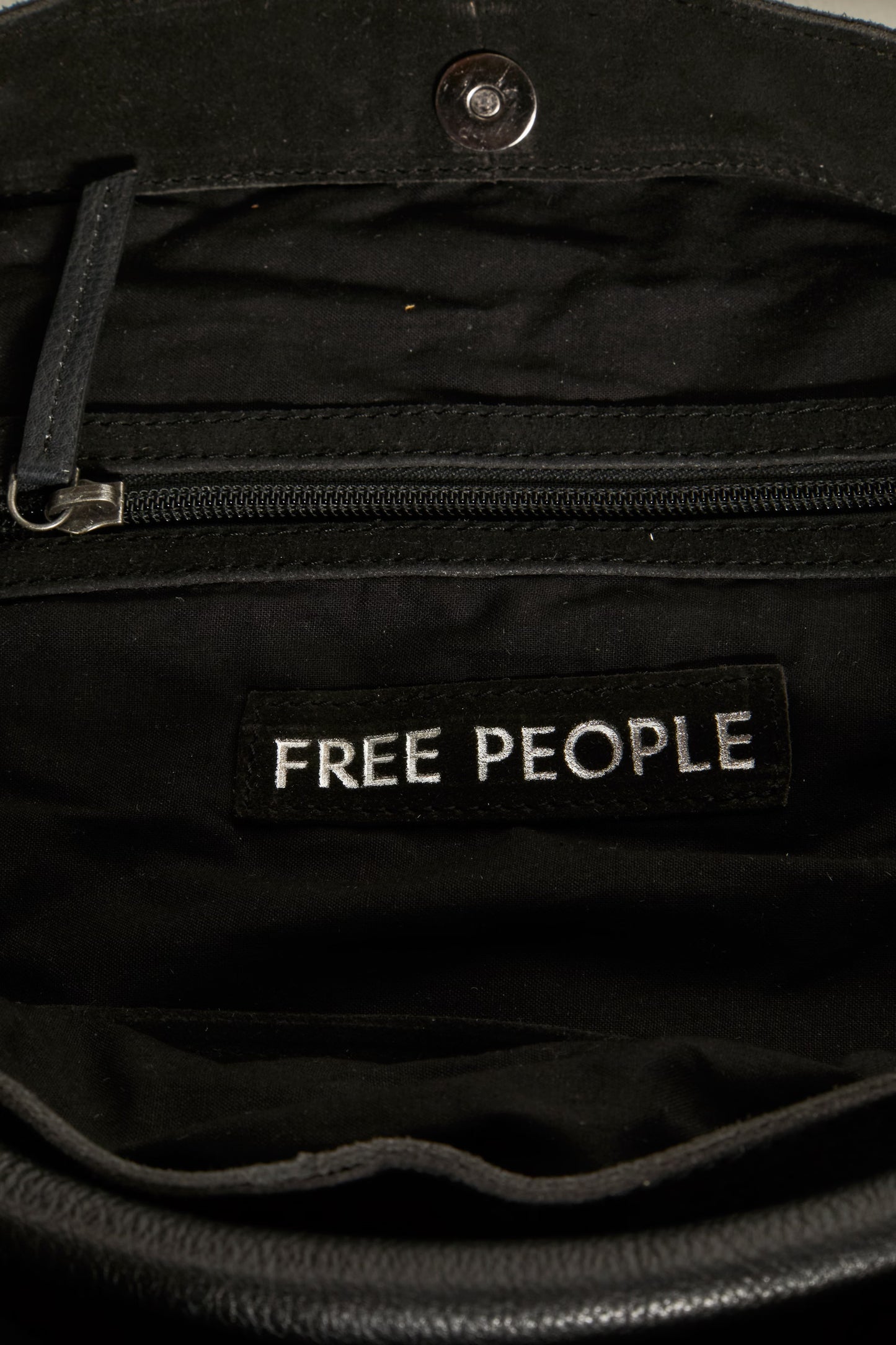 FREE PEOPLE SUZIE SUEDE SLOUCHY OVERSIZED TOTE BAG BLACK