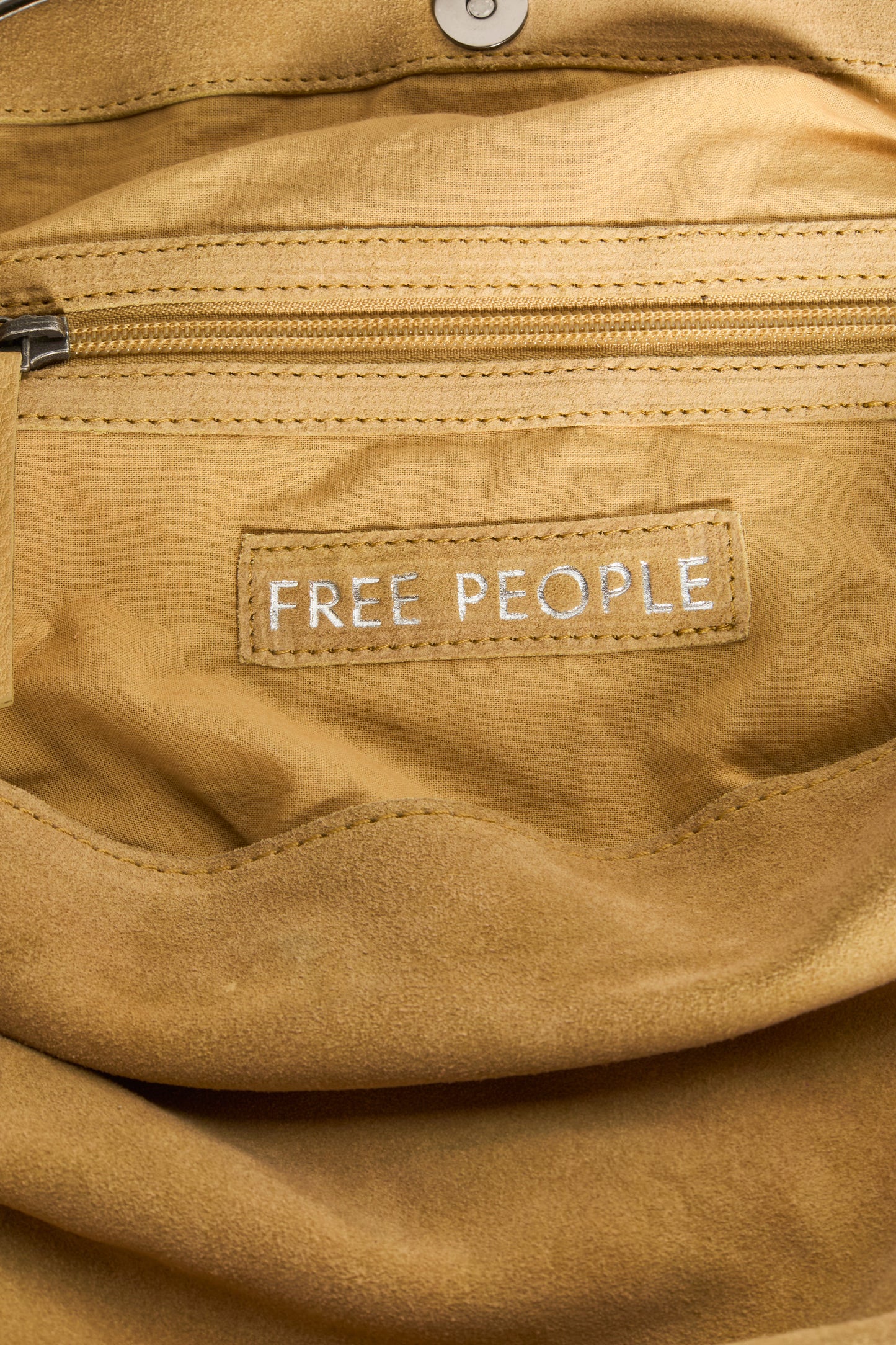FREE PEOPLE SUZIE SUEDE SLOUCHY OVERSIZED TOTE BAG HARVEST GOLD
