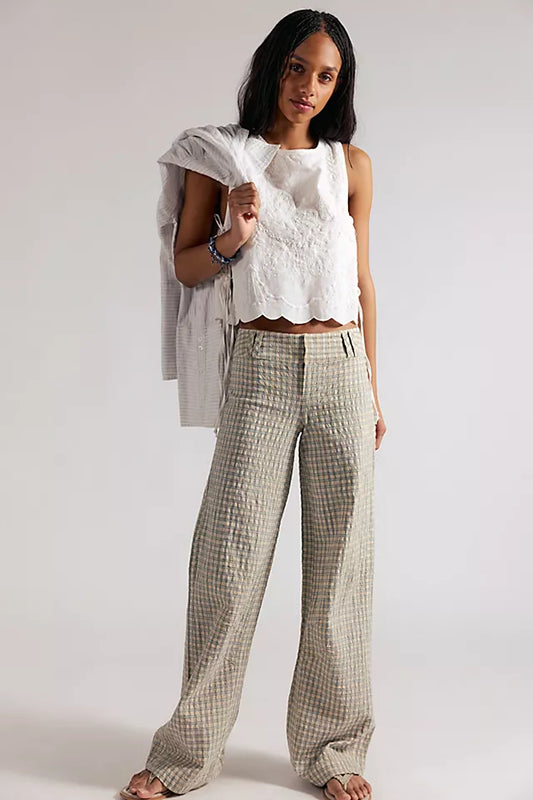 FREE PEOPLE Time Flies Low-Rise Clean Trousers