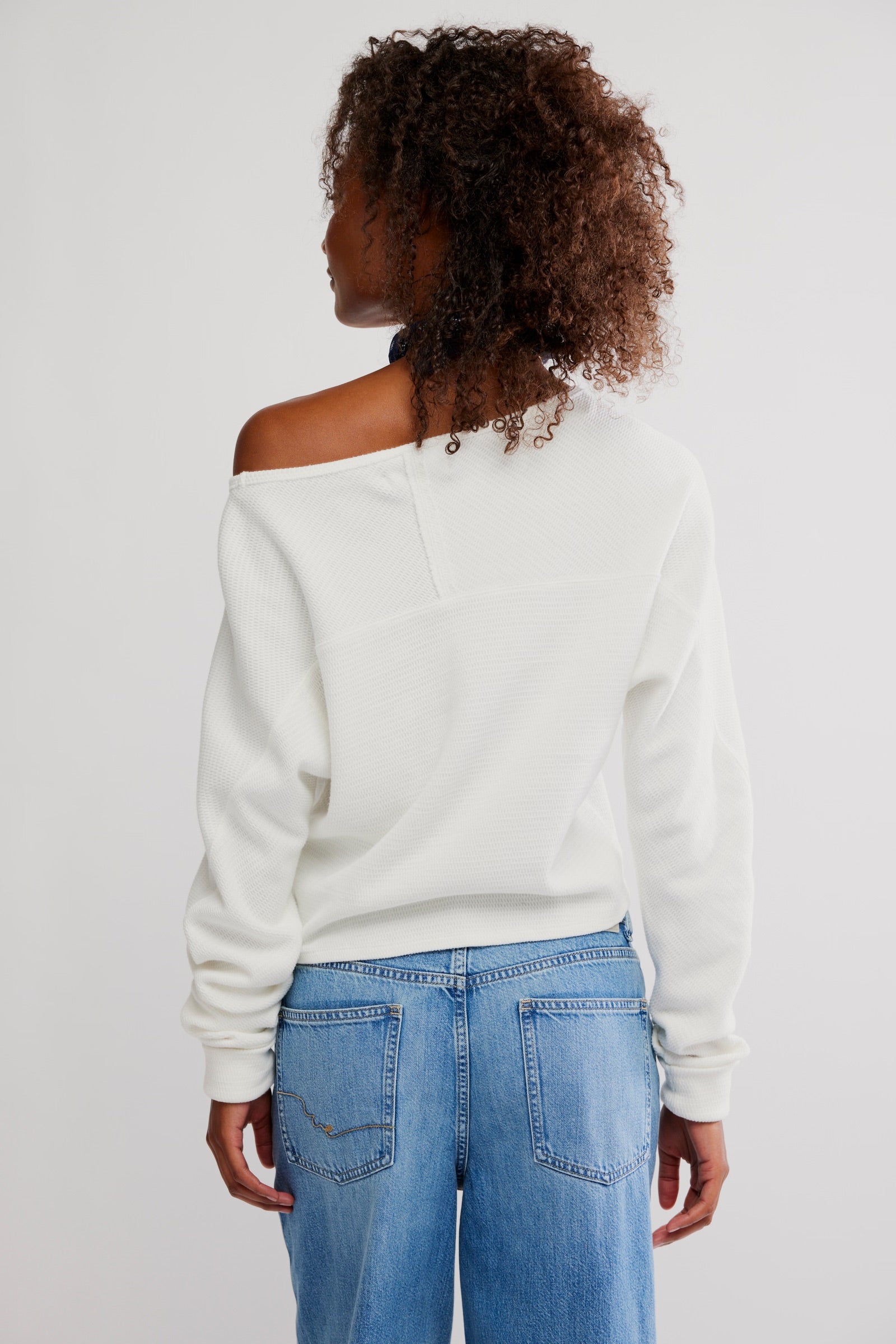 FREE PEOPLE WE THE FREE JESS LONG SLEEVE CLEAN IVORY