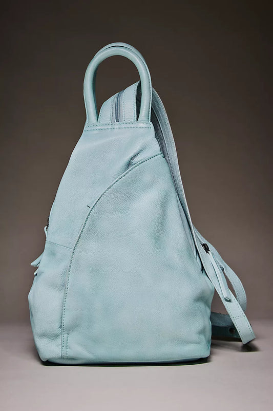 FREE PEOPLE WE THE FREE SOHO CONVERTIBLE TOTE BAG OCEAN BLUE