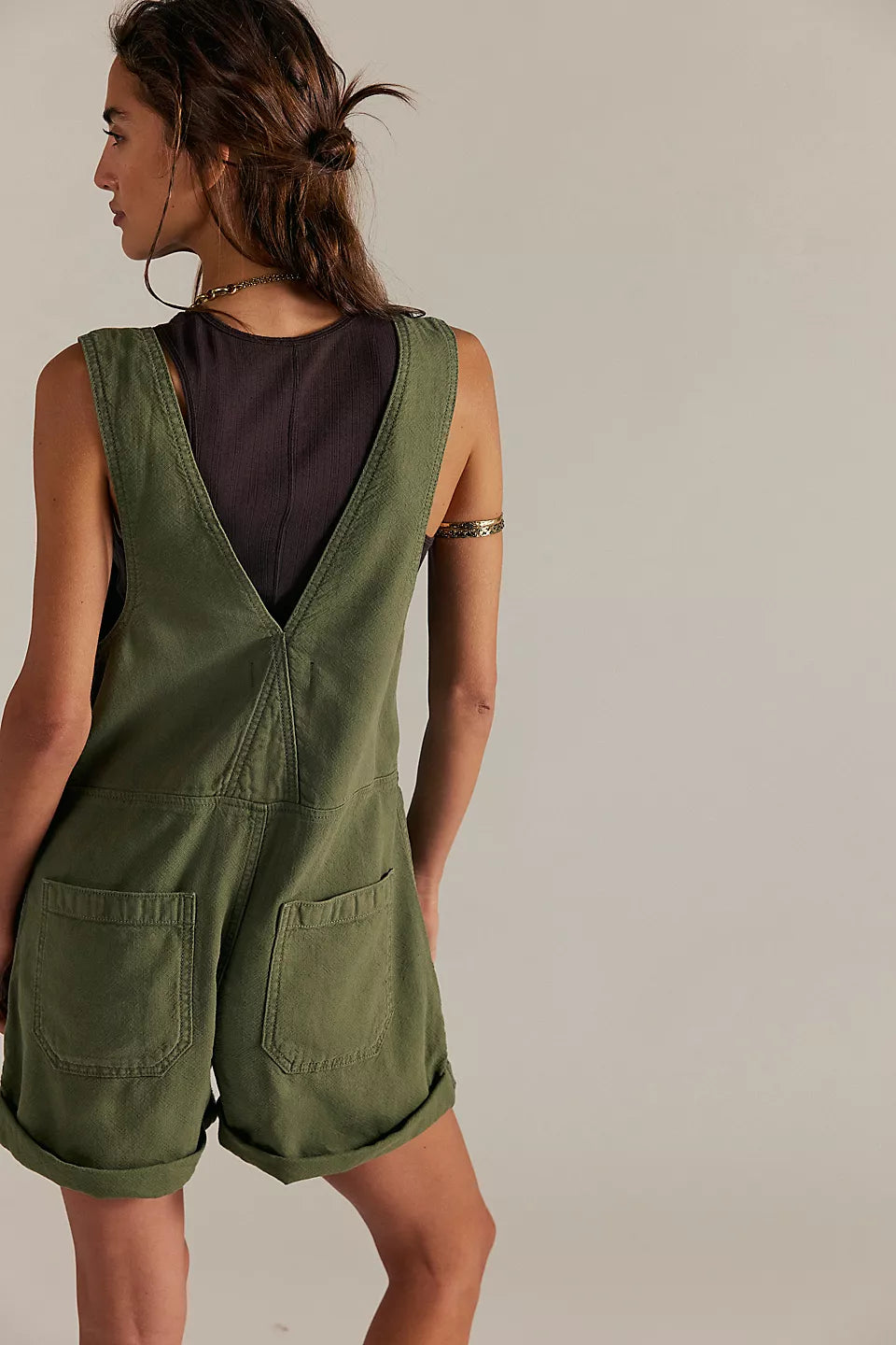 FREE PEOPLE WTF JUDE SHORTALLS VERDANT