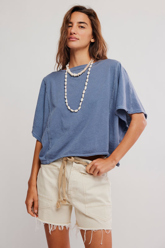 FREE PEOPLE WTF NEXT LEVEL TEE NIGHT SHADOW