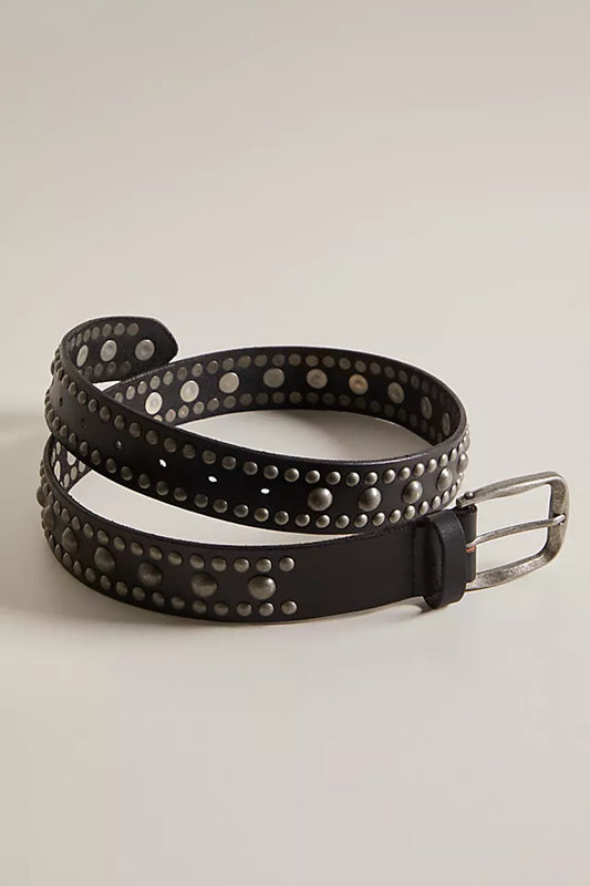 FREE PEOPLE WTF SOLA STUD BELT BLACK