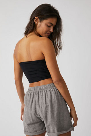 FREE PEOPLE AMELIA BANDEAU TOP BLACK