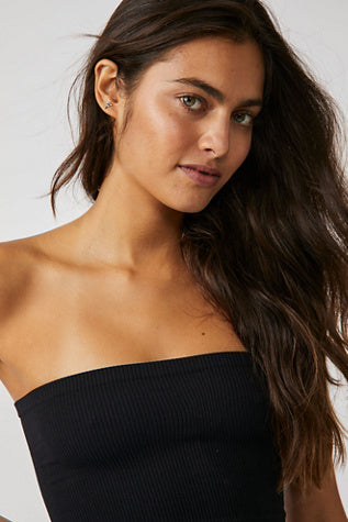 FREE PEOPLE AMELIA BANDEAU TOP BLACK