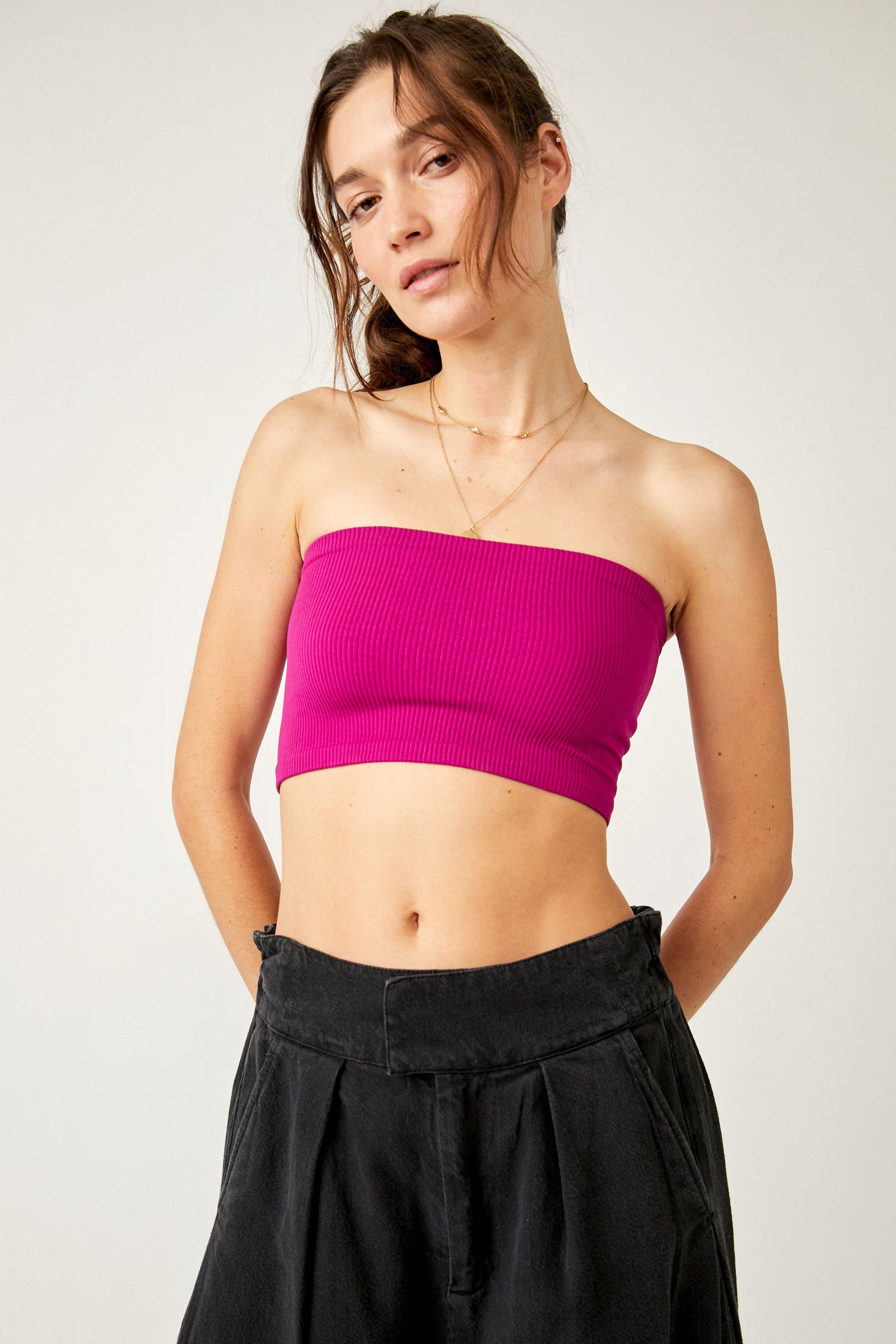 FREE PEOPLE BANDEAU FUSCHIA FESTIVAL